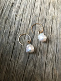 Baroque Pearl Hoop Earrings