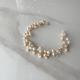 Pearl & Gold Hair vine