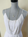 Pearl & Pyrite Beaded Necklace