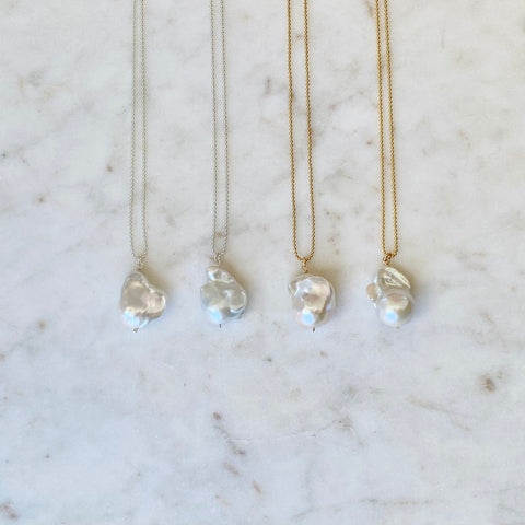 Large Baroque Pearl Necklace (21mm x 17mm)