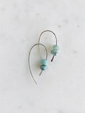 Larimar Shepard Hook Earrings
