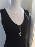 Light Smoky Quartz Long Pendant Necklace