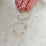 Herkimer Diamond Crystal Hoop Earrings