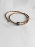 Tahitian Pearl & Sandalwood Necklace