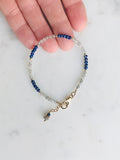 Lapis & Labradorite Gold Bracelet