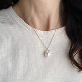 Baroque Pearl and Gold Bead Chain