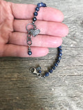 Sapphire and Diamond Heart Bracelet