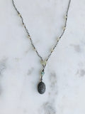 Peruvian Opal & Pavé Diamond Necklace