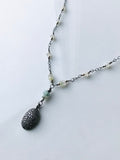 Peruvian Opal & Pavé Diamond Necklace