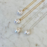 Baroque Pearl and Gold Bead Chain