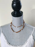 Pearl & Sandalwood Long Necklace