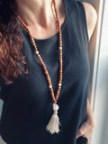 Baroque Pearl & Sandalwood Mala Necklace