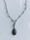 Peruvian Opal & Pavé Diamond Necklace