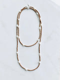 Pearl & Sandalwood Long Necklace