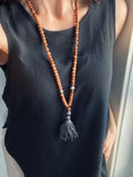 Tahitian Pearl and Diamond Sandalwood Mala