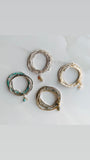 Turquoise and Silver Layered Bracelet