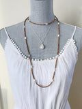 Pearl & Sandalwood Long Necklace