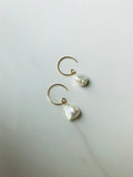 Baroque Pearl Hoop Earrings