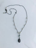 Peruvian Opal & Pavé Diamond Necklace