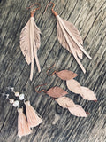 Blush Leather Feathers