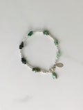 Emerald Nuggets & Fine Silver Bracelet