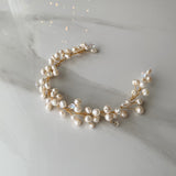 Pearl & Gold Hair vine