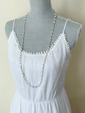Pearl & Pyrite Beaded Necklace