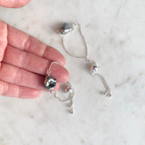 Tahitian Keshi Pearl Silver Adjustable Bracelet