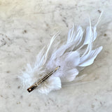 White Feather & Sequin Fascinator