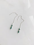 Emerald Gemstone Threader Earrings