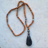Tahitian Pearl and Diamond Sandalwood Mala
