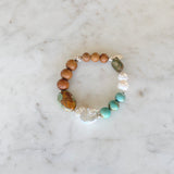 Arizona Turquoise & Keshi Pearl Sandalwood Bracelet