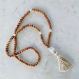 Baroque Pearl & Sandalwood Mala Necklace