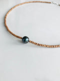 Tahitian Pearl & Sandalwood Necklace