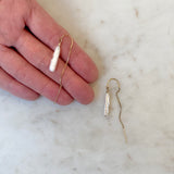 Long Pearl Gold Threader Earrings