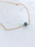 Blue Diamond Raw Nugget Necklace