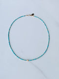 Turquoise & Gold Stardust Bead Necklace