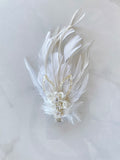 White Feather & Sequin Fascinator