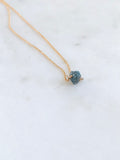Blue Diamond Raw Nugget Necklace