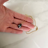 Tahitian Pearl and Gold Necklace