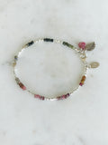 Tourmaline & Silver Nugget Bracelet