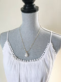 Baroque Pearl & Gold Quartz Necklace