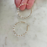 Herkimer Diamond Crystal Hoop Earrings