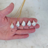 Baroque Pearl and Gold Bead Chain