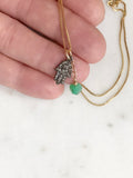 Pavé Diamond Hamsa Hand Necklace