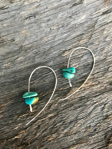 Turquoise Shepard Hook Earrings