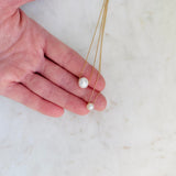 Floating Pearl & Gold Necklace