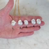 Baroque Pearl and Gold Bead Chain