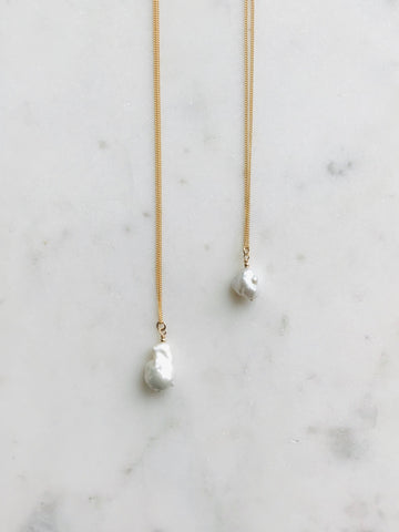 Small Baroque Pearl and Gold Necklace