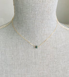 Blue Diamond Raw Nugget Necklace